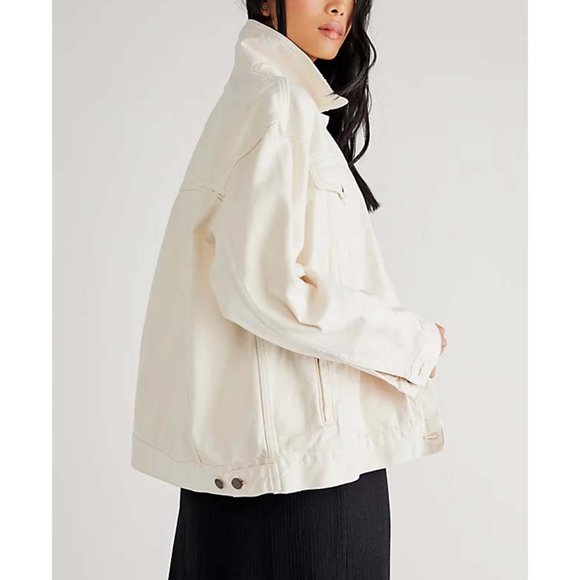 Free People Jolene Trucker Jacket / Ecru - Picture 10 of 14